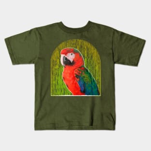 The digital painted parrot (2nd version) Kids T-Shirt